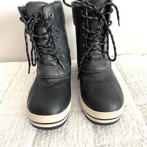 Sociology Womens Duck Boots 9 Faux Fur Lined Lace Up Outdoors Utility Weather